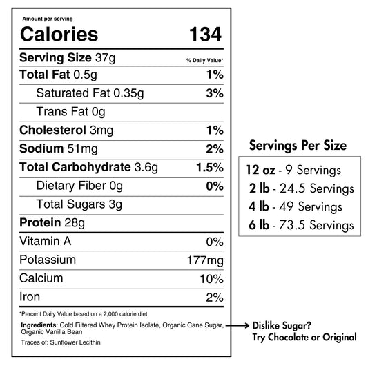 Whey Protein Isolate with Organic Vanilla